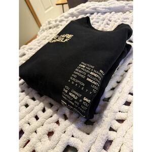 Women’s Unisex Crew Sweatshirt Take Care Self Care Black Neutral Large NWOT